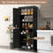 725 Inches Tall Buffet Cabinet With 6Tier Shelves  4 Doors Adjustable Kitchen Pantry Storage Cabine 2