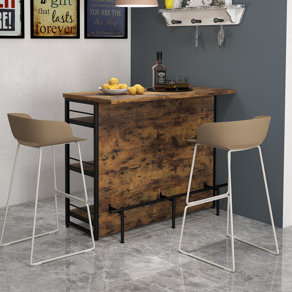 4Tier Storage Kitchen Island With Long Footrest SpaceSaving Home Organizer 1