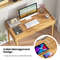 EcoFriendly Bamboo Desk 2 Storage Drawers  Open Shelf Writing Workstation 3