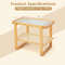 Bamboo End Table With Glass Top 2Tier Storage Side Table For Living Room Bedroom 5