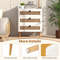 White Modern End Table 3 Rattan Decorated Drawers For Rustic Home Decor 4
