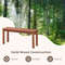 Outdoor Backless Dining Bench 2Seater Patio Bench With Breathable Slatted Seat  Durable  Versatile 2