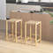 26 Inch Dining Bar Stool Set Of 2 Rubber Wood Frame With Woven Seats  Counter Height Stools 1