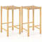 26 Inch Dining Bar Stool Set Of 2 Rubber Wood Frame With Woven Seats  Counter Height Stools 7