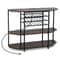IndustrialStyle Wine Bar Cabinet 3Tier Storage Shelves Glass Holders Power Outlets For Dining Room 6