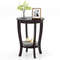 2Tier Round End Table With Solid Wood Legs Stylish  SpaceSaving Side Table 6
