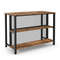 36 Inch 3Tier Bar Table With Storage  Metal Frame Adjustable Foot Pads For Dining Room  Kitchen 2