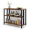 36 Inch 3Tier Bar Table With Storage  Metal Frame Adjustable Foot Pads For Dining Room  Kitchen 3