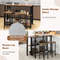36 Inch 3Tier Bar Table With Storage  Metal Frame Adjustable Foot Pads For Dining Room  Kitchen 6