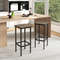 Set of 4 Bar Stool Set – 26 Inch Bar Chair with Metal Legs & Footrest, Industrial Style