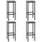 Set of 4 Bar Stool Set – 26 Inch Bar Chair with Metal Legs & Footrest, Industrial Style