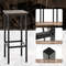 Set of 4 Bar Stool Set – 26 Inch Bar Chair with Metal Legs & Footrest, Industrial Style