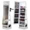 Lockable 360° Swivel Jewelry Cabinet with Full-Length Mirror & LED Lights – Large Vanity Storage Organizer