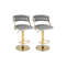 Modern Swivel Barstool With Woven Back Adjustable Velvet Bar Chairs For Kitchen Island Breakfast Co 0