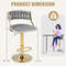 Modern Swivel Barstool With Woven Back Adjustable Velvet Bar Chairs For Kitchen Island Breakfast Co 6