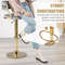 Modern Swivel Barstool With Woven Back Adjustable Velvet Bar Chairs For Kitchen Island Breakfast Co 3