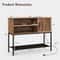 Multifunctional Buffet Sideboard Coffee Bar Cabinet With USB Ports Power Outlets Vintage Console T 7