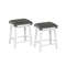 Modern Bar Stools Acacia Wood Frame With PU Leather Padded Seat Footrest Support For Kitchen Island 0