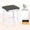 Modern Bar Stools Acacia Wood Frame With PU Leather Padded Seat Footrest Support For Kitchen Island 6