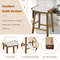 Seaweed Woven Seat Bar Stools Wood Saddle Counter Stools For Dining Room Kitchen  Home Bar 5