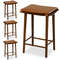 Rustic Barstools With Removable PU Cushion  Footrest Backless Counter Height Stools For Kitchen Bar 3