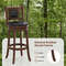 Upholstered Bar Stools With Curved Backrest And Footrest Swivel Vintage Counter Stools For Kitchen  3