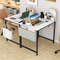 Modern Home Office Desk With USB Charging Station Storage Bag  Headphone Hook Minimalist Study Tabl 4