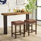 24 Inch Upholstered PU Leather Bar Stools Set Of 2 Comfortable  Stylish Counter Height Stools 1