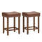 24 Inch Upholstered PU Leather Bar Stools Set Of 2 Comfortable  Stylish Counter Height Stools 4