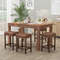24 Inch Upholstered PU Leather Bar Stools Set Of 2 Comfortable  Stylish Counter Height Stools 6