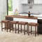 24 Inch Upholstered PU Leather Bar Stools Set Of 2 Comfortable  Stylish Counter Height Stools 7