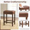 24 Inch Upholstered PU Leather Bar Stools Set Of 2 Comfortable  Stylish Counter Height Stools 2