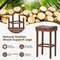 Upholstered Bar Stools Set Of 2 With Footrests Counter Height PU Leather Stools For Kitchen  Home B 3