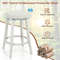 360Degree Swivel Bar Stools Set Of 2 Upholstered Rubberwood Frame With Footrest  300lb Capacity Cou 5