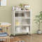 Industrial Kitchen Bakers Rack 4Tier Organizer With FlipUp Doors Lockable Wheels  Foldable Design 2