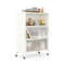 Industrial Kitchen Bakers Rack 4Tier Organizer With FlipUp Doors Lockable Wheels  Foldable Design 6