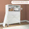 Industrial Kitchen Bakers Rack 4Tier Organizer With FlipUp Doors Lockable Wheels  Foldable Design 3