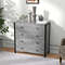 4Drawer Dresser Rustic Wooden Chest Of Drawers For Bedroom Living Room  Nursery 0
