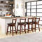 PU Leather Swivel Stool With Backrest Ergonomic Cushioned Seat 355 Lb Capacity  AntiSlip Base 3