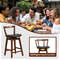 PU Leather Swivel Stool With Backrest Ergonomic Cushioned Seat 355 Lb Capacity  AntiSlip Base 5