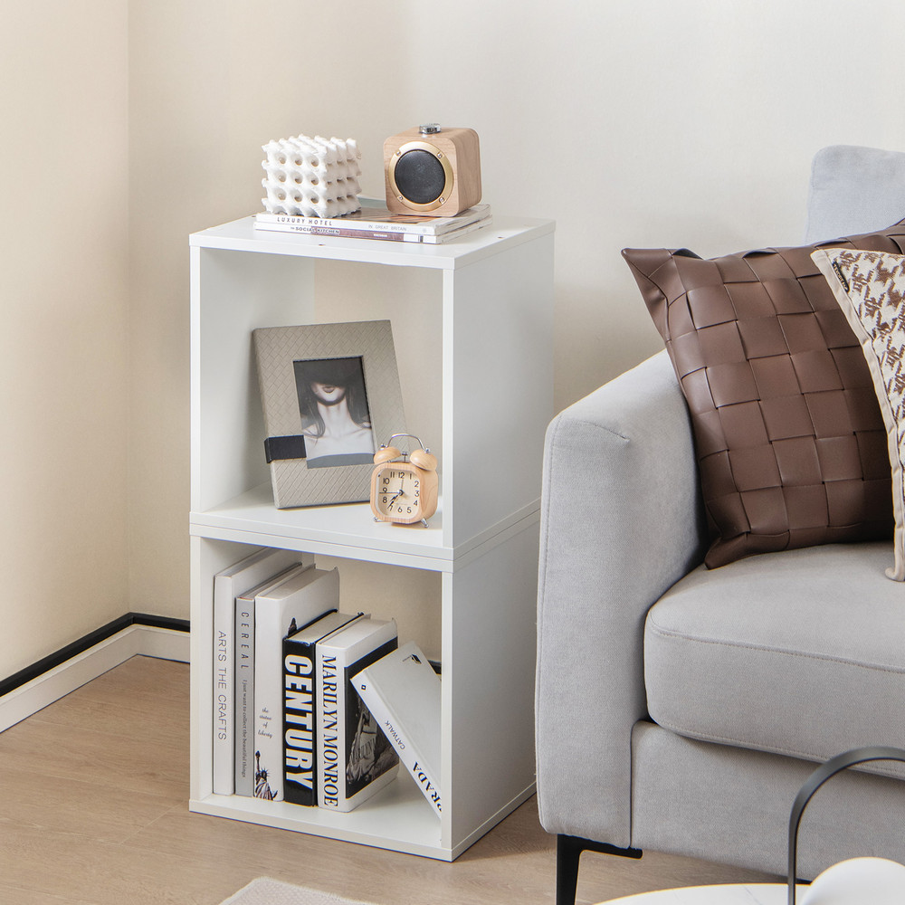 Cube Storage Organizer Set Of 2 Modular Shelves For Living Room Bedroom  Study 0