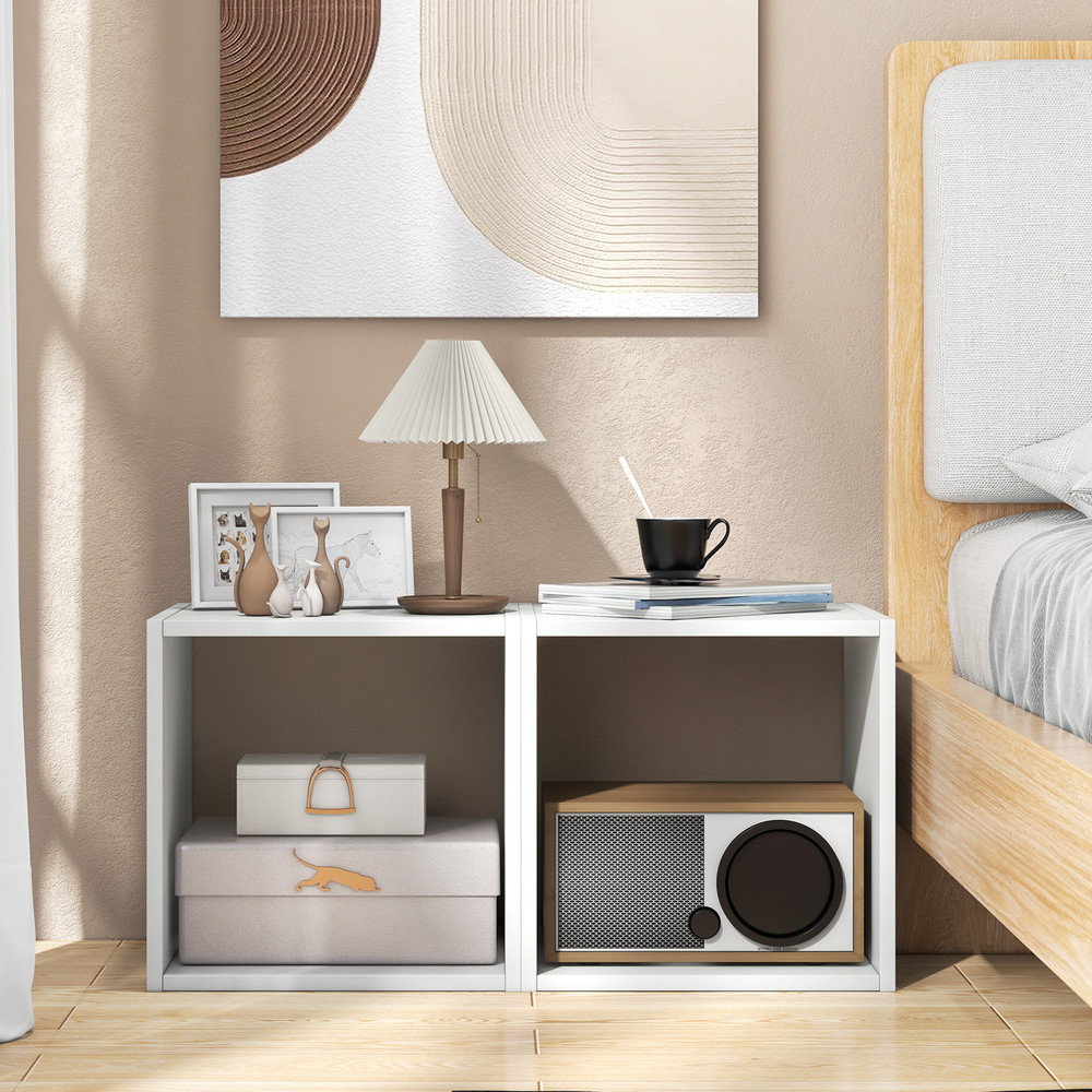 Cube Storage Organizer Set Of 2 Modular Shelves For Living Room Bedroom  Study 1