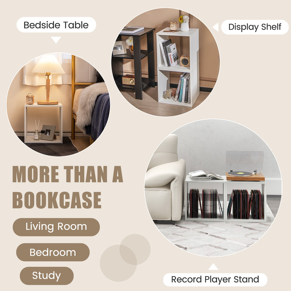 Cube Storage Organizer Set Of 2 Modular Shelves For Living Room Bedroom  Study 4