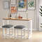 Versatile Saddle Stool Set 3 Adjustable Heights Footrests  Cushioned Seats For Kitchen  Bar 1