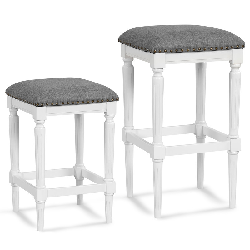 Versatile Saddle Stool Set 3 Adjustable Heights Footrests  Cushioned Seats For Kitchen  Bar 7