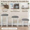 Versatile Saddle Stool Set 3 Adjustable Heights Footrests  Cushioned Seats For Kitchen  Bar 2