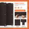 HandWoven Panel Room Divider Tall Folding Privacy Screen With Solid Wood Frame No Assembly Needed 5