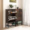 Industrial Shoe Storage Cabinet with 2 Flip Drawers & 1 Bottom Metal Shelf, Space-Saving Entryway Organizer