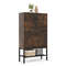 Industrial Shoe Storage Cabinet with 2 Flip Drawers & 1 Bottom Metal Shelf, Space-Saving Entryway Organizer