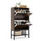 Industrial Shoe Storage Cabinet with 2 Flip Drawers & 1 Bottom Metal Shelf, Space-Saving Entryway Organizer